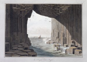 Dans la grotte de Fingal, Staffa, Écosse, 1829 - William Daniell