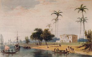 Dans la maison de jardin Reach, Calcutta, vers 1786-1791, 1935 - William Daniell