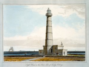 Phare sur le Start, île de Sandy, Orkney - William Daniell