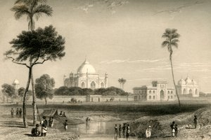 Mausolée de Sufter Jung, Delhi, 1835 - William Daniell