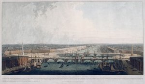 Projet de pont de Londres, Londres, 1802 - William Daniell