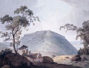 Vue sud-est de Bijaigarh, Uttar Pradesh, vers 1790