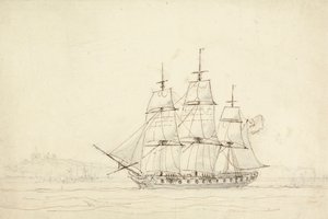 Navire à trois mâts - William Daniell