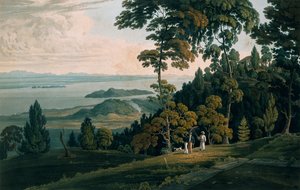 Vue de la colline de Halliburton, île du Prince de Galles - William Daniell