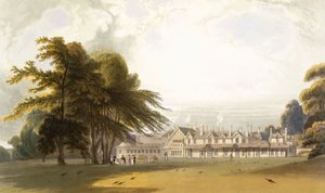 Parc de Windsor : le pavillon royal, vers 1827-30 - William Daniell