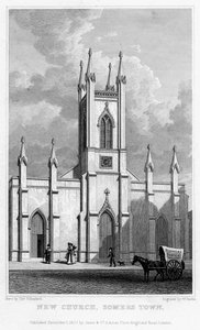 Nouvelle église, Somers Town, Camden, Londres, 1827 - William Deeble