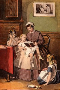 Le bon serviteur : une servante lisant à de jeunes enfants - William Dickes