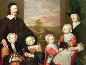 Portrait de famille non identifié, traditionnellement pensé être celui de Sir Thomas Browne, milieu des années 1640 - William Dobson