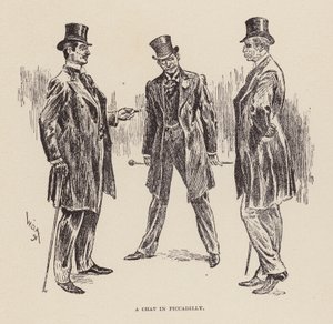 Une conversation à Piccadilly (gravure)