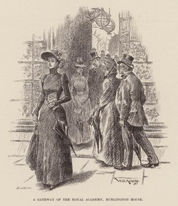 Une porte de la Royal Academy, Burlington House (gravure) - William Douglas Almond