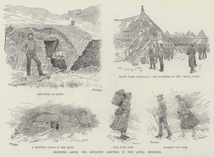Croquis parmi les Crofters révoltés dans les Hébrides de Lewis
