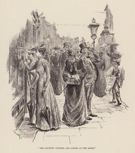 Les visiteurs de la campagne regardent les boutiques - William Douglas Almond