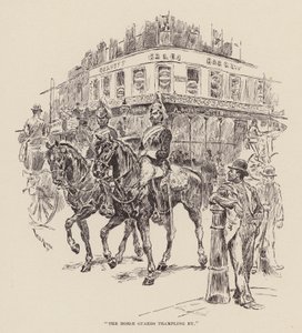 "Les gardes à cheval piétinant" (gravure) - William Douglas Almond