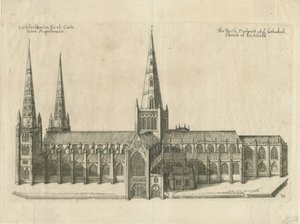 Cathédrale de Lichfield - Vue Sud - William Dugdale