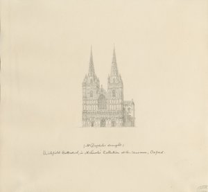 Cathédrale de Lichfield - Façade Ouest - William Dugdale