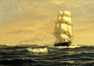 Voilier - au large de la côte du Maine - William E. Norton