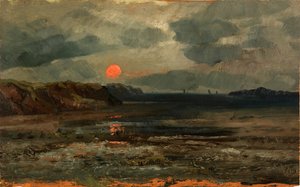 Lever de soleil sur les eaux de pêche--Maine, vers 1880 - William E. Norton