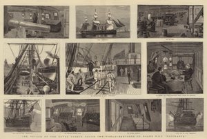Le Voyage des Cadets Royaux autour du Monde, Croquis à bord du HMS Bacchante