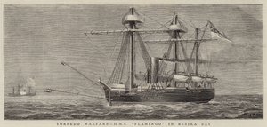 Guerre des torpilles, HMS Flamingo dans la baie de Besika