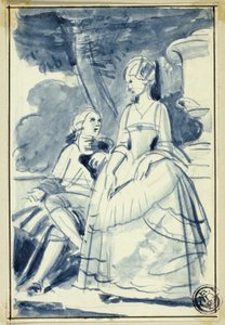 Homme et femme en costume du XVIIIe siècle - William Edward Frost