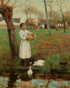 Nourrir les canards - William Edward Stott