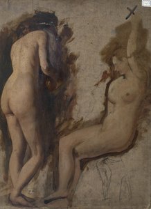 Étude pour une composition de figures - Deux nus féminins