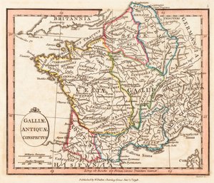Carte de la Gaule antique - William Faden