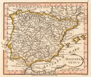Espagne et Portugal anciens. Carte. - William Faden
