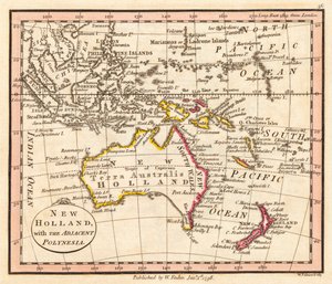 Australie et Nouvelle-Zélande. Nouvelle-Hollande. Carte. - William Faden