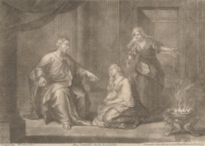 Marie louée, Marthe réprimandée - William Faithorne