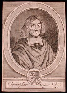 Portrait de Christopher Simpson (c.1605-69) - William Faithorne