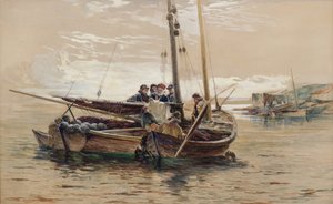Lecture des nouvelles de la guerre - William Fleming Vallance