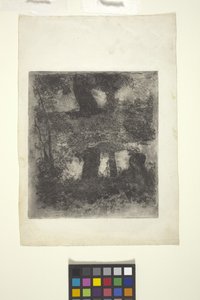 Paysage avec faune et piscine (paysage reflété) - William Forsyth
