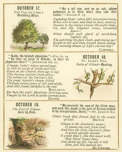 Page du Livre Anniversaire de la Bible Emblème (lithographie en couleur) - William Foster