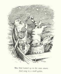 Le hibou et le chat (gravure)