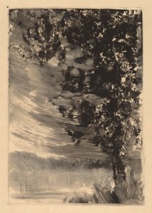 Paysage au Clair de Lune avec Arbre à Droite - William Fowler Hopson