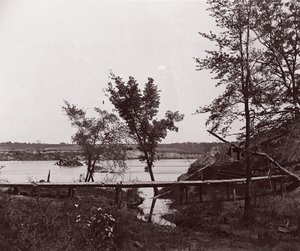 Fort Darling. Batterie masquée et obstruction dans la rivière James - William Frank Browne