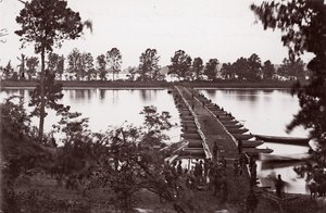 Pont de pontons sur la rivière James, vers 1864 - William Frank Browne