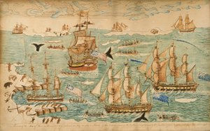 Vue des hommes de guerre en exploration vers le Groenland - William Frankland
