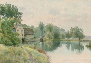 Houghton Mill sur la rivière Ouse, 1914 - William Fraser Garden