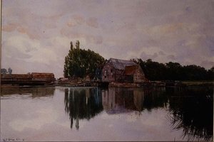 Vieilles granges à Houghton, près de Durham - William Fraser Garden