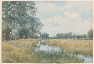 Paysage fluvial près de St. Ives, Huntingdonshire