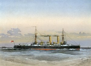 HMS Blenheim, croiseur de 1re classe de la Royal Navy, 1892 - William Frederick Mitchell