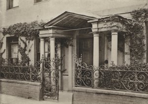 Porte, Porche à arcades à Wimborne, Dorset (photo n/b) - William Galsworthy Davie