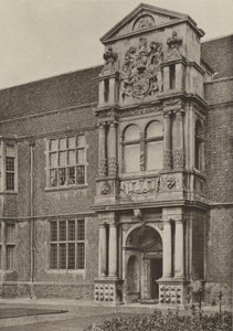 Porte, Aile Nord, Cobham Hall, Kent (photo n/b)