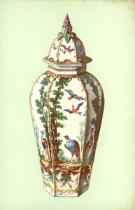 Vase, Bristol, avec des oiseaux exotiques - William Gibb