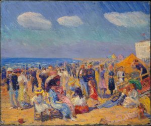 Foule sur la côte