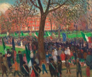 Parade, Washington Square - William Glackens