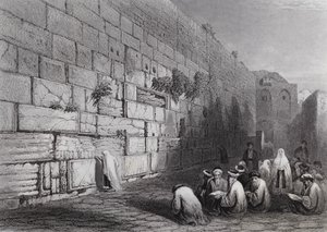 Lieu de lamentation des Juifs, Jérusalem - William H. Bartlett