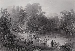Le Jourdain, lieu de baignade grec - William H. Bartlett